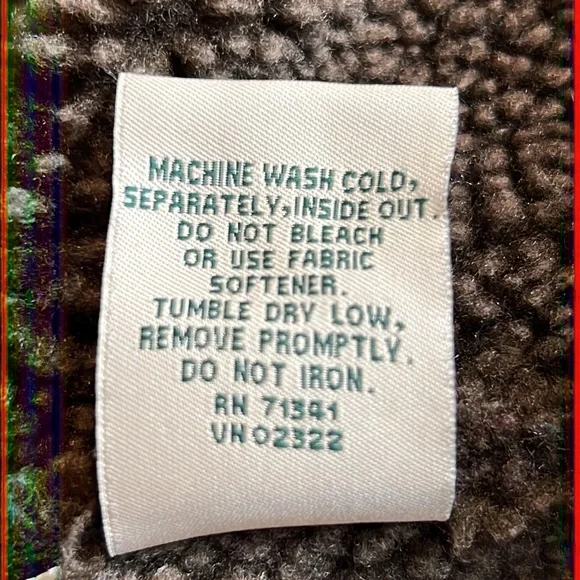 LL Bean Sherpa lined toggle buttons brown Heavy winter coat Sz XL-petite. - Picture 8 of 10